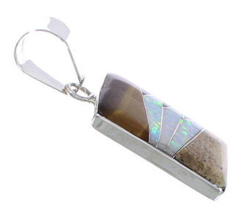 Multicolor And Genuine Sterling Silver Slide Pendant PX29269